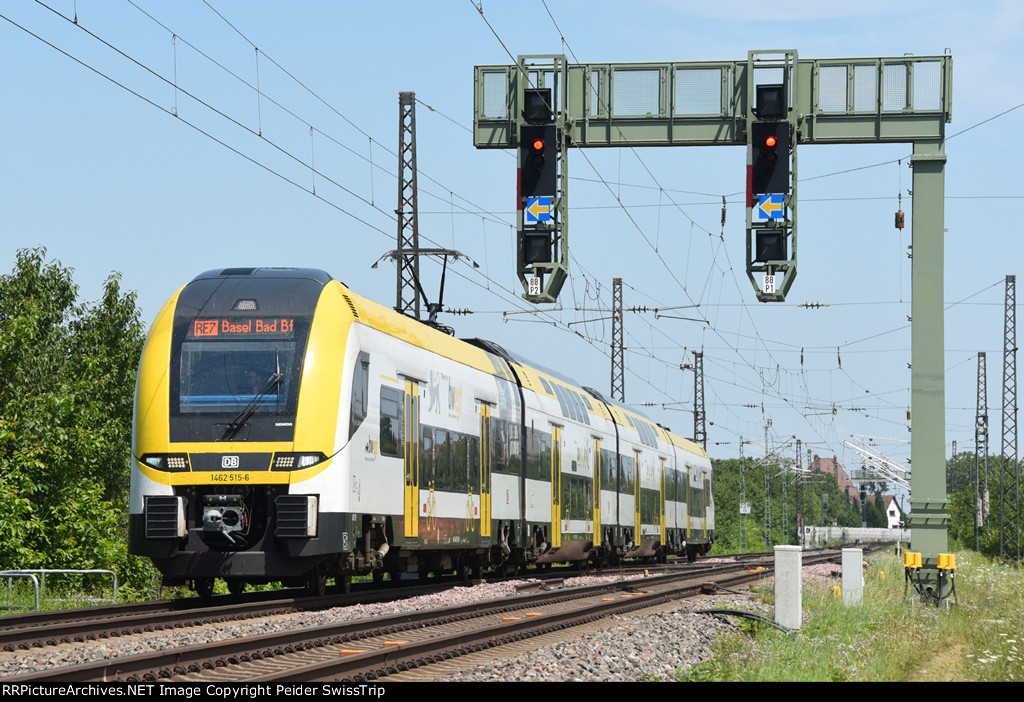 DB Regional 462 515 in a Baden-Wuerttemberg service.